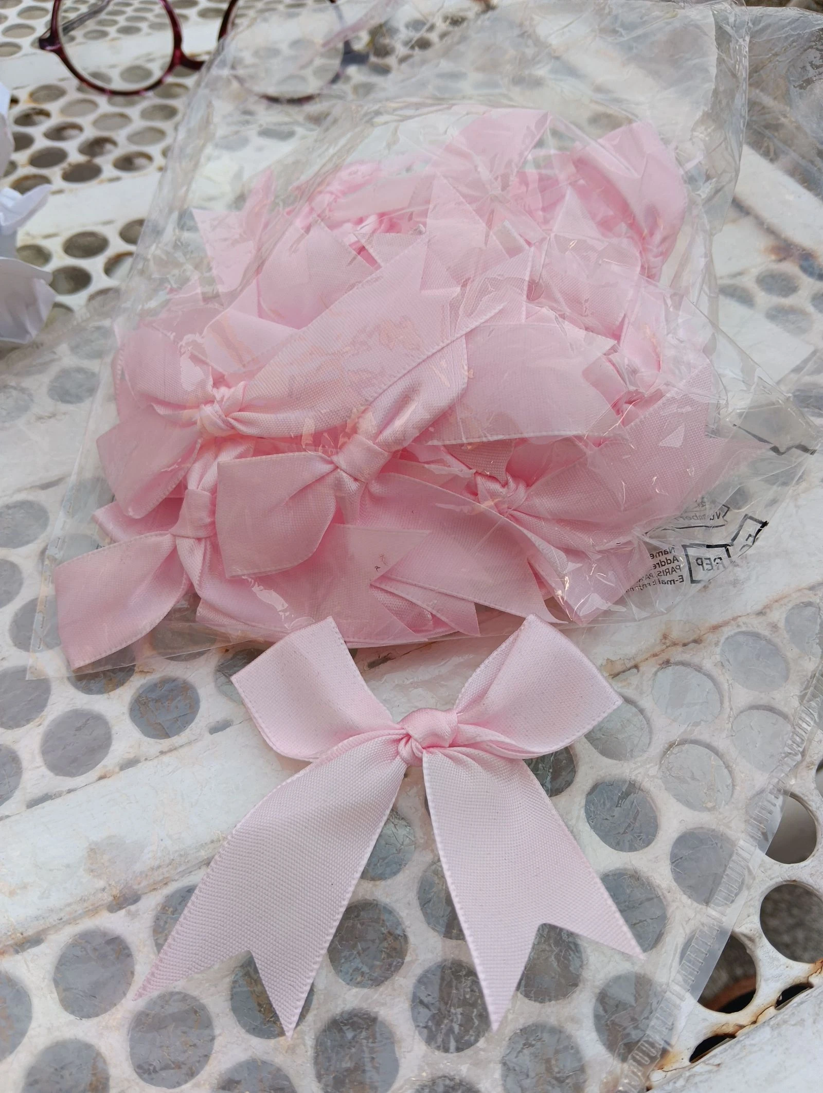 38 noeuds rose pour mariage neuf 